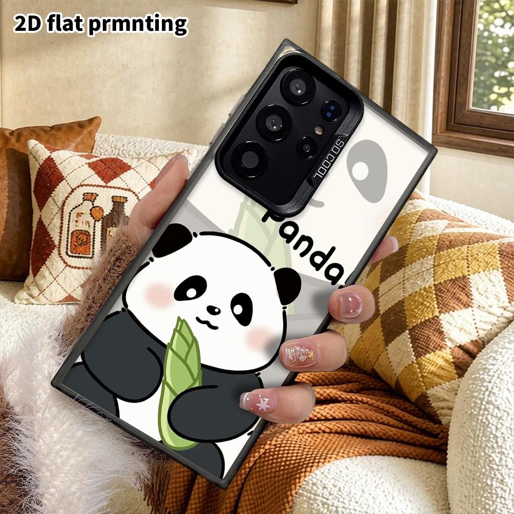 Phone Case: 2D Flat Samsung Galaxy A34 A35 M05 M06 S20 S22 S21 FE Plus 5G Protective Case, Couple Style, Hugging Bamboo Shoot Panda, Christmas and Hal