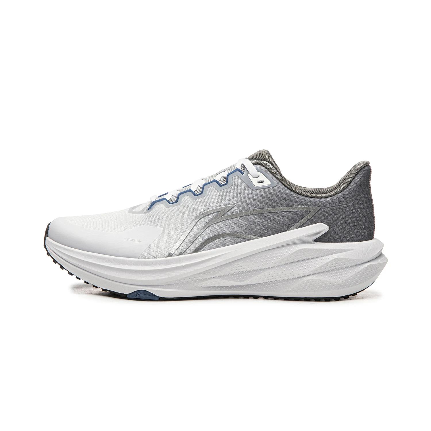 Li Ning Амортизирующие Низкие Беговые Кроссовки Мужские Бело-Серые ARBW009-8 39.5