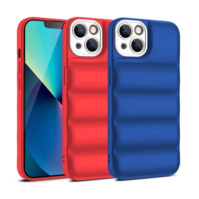 Luxus Daunenjacke Stoff Handyhülle für Apple iPhone 13 12 Pro X Xs Xr Max 11 Mini Die Pufferhülle Soft Fashion Brand Cover