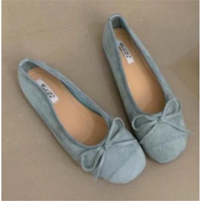 Gentle flat-soled evening shoes French silver new Chinese single shoes women's Doudou shoes new spring and summer soft-soled ballet shoes