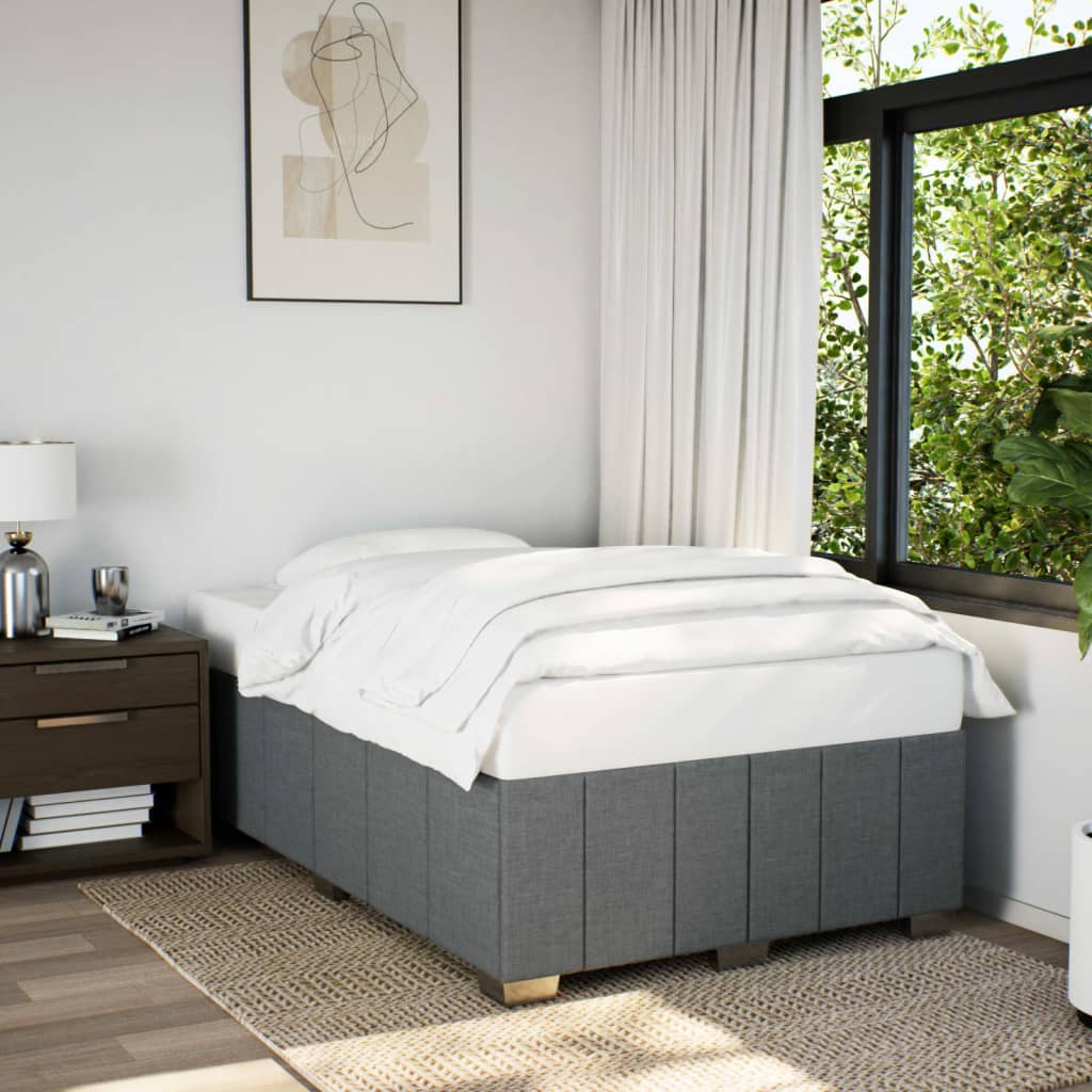 Bed Frame without Mattress Dark Grey 120x200 cm Fabric