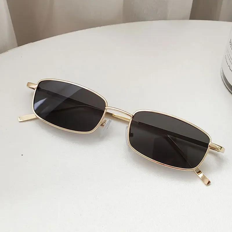 Small Rectangle Sunglasses Men Women Vintage Square Driving Sun Glasses  New Fashion Luxury Brand Metal Frame Eyewear