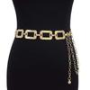 European and American Belt Women's Simple Fashion Square Buckle Texture Decorative Metal Chain Waist Seal with Skirt Coat