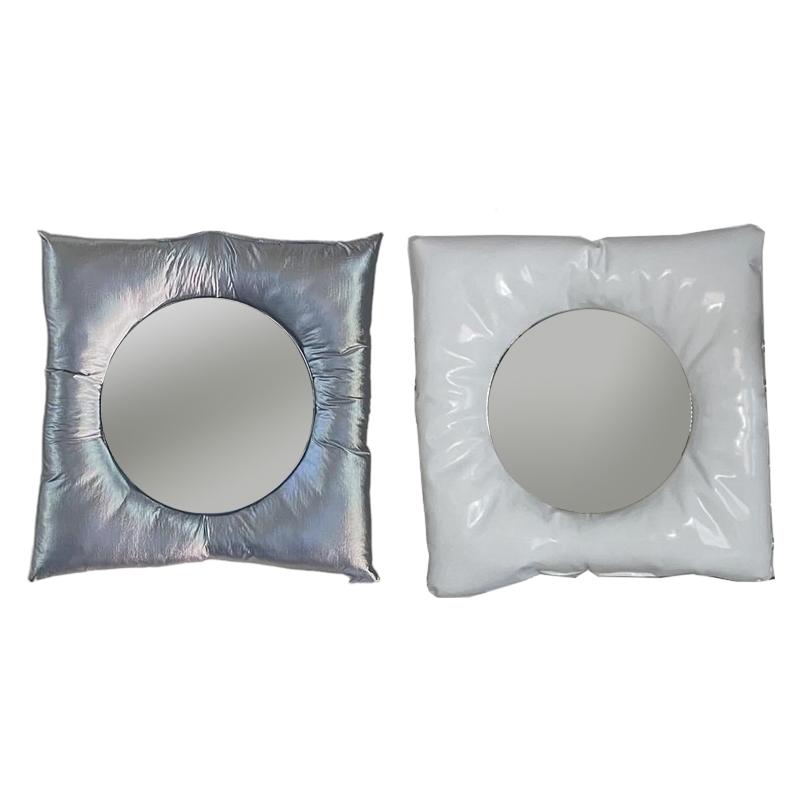 1PC Wall Hanging Mirror Bedroom Pillow Mirror INS Makeup Mirror Creative Square Modern Wall Mounted Mirrors Wall Decor Home