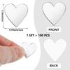 100pcs Love Acrylic Mirror Wall Stickers Decoration Bathroom Living Room Bedroom Gym Dormitory Phone Case Decoration
