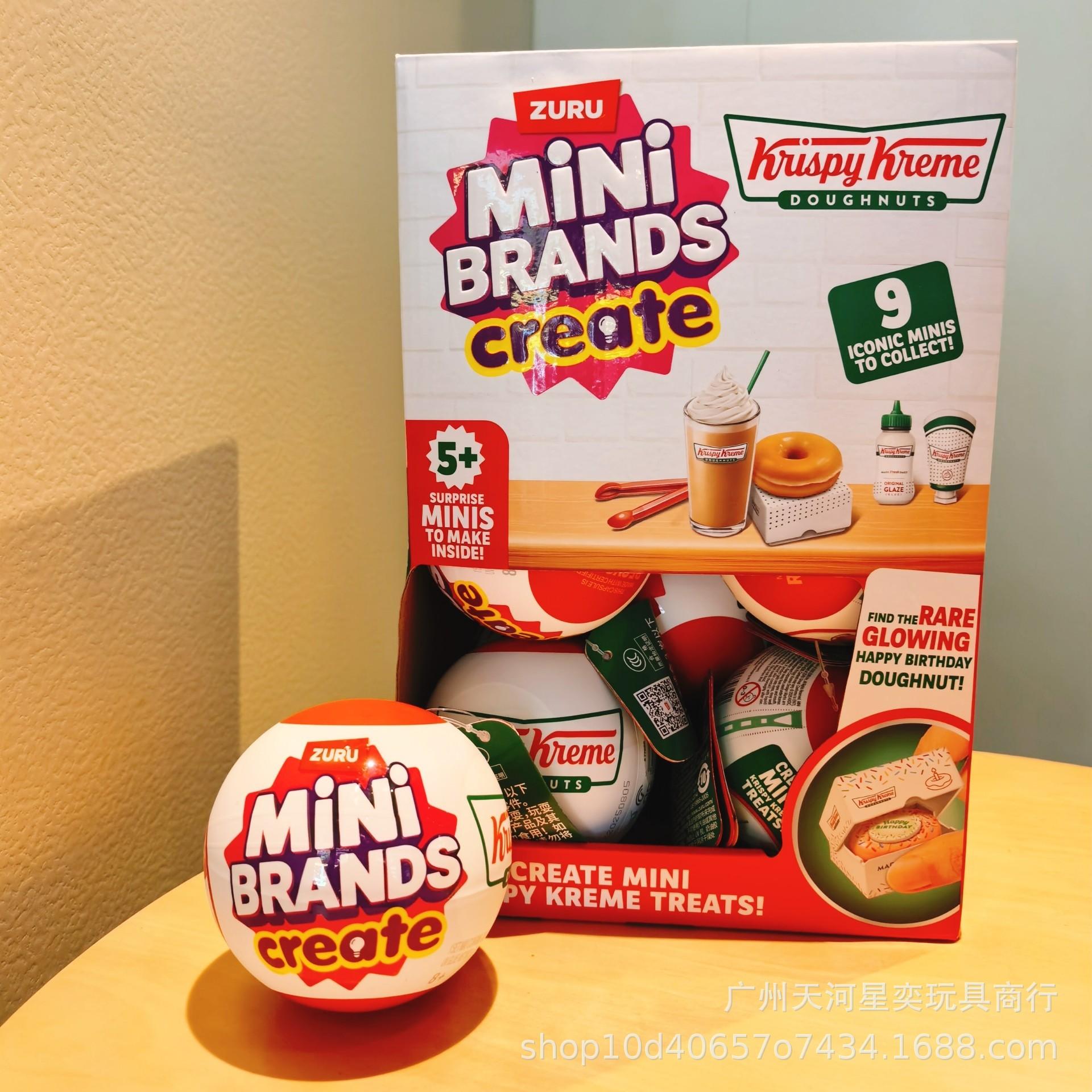 

Zuru Mini Brands Набор для игры «Создай пончик Krispy Kreme» 9 культовых коллекционных миниатюр Сюрприз в слепом шарике Для семьи 1pc