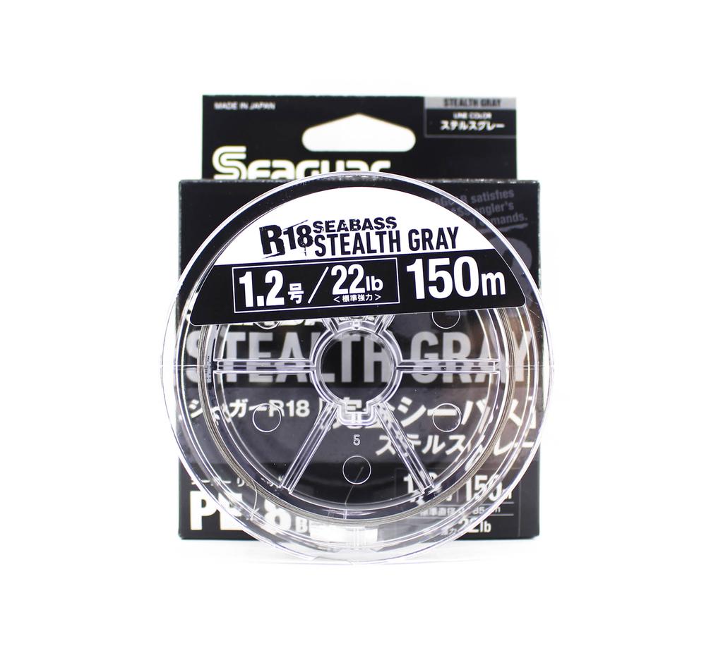 Seaguar PE Line R18 Seabass 150m Misura 1.2 22lb Stealth Grey (8269)