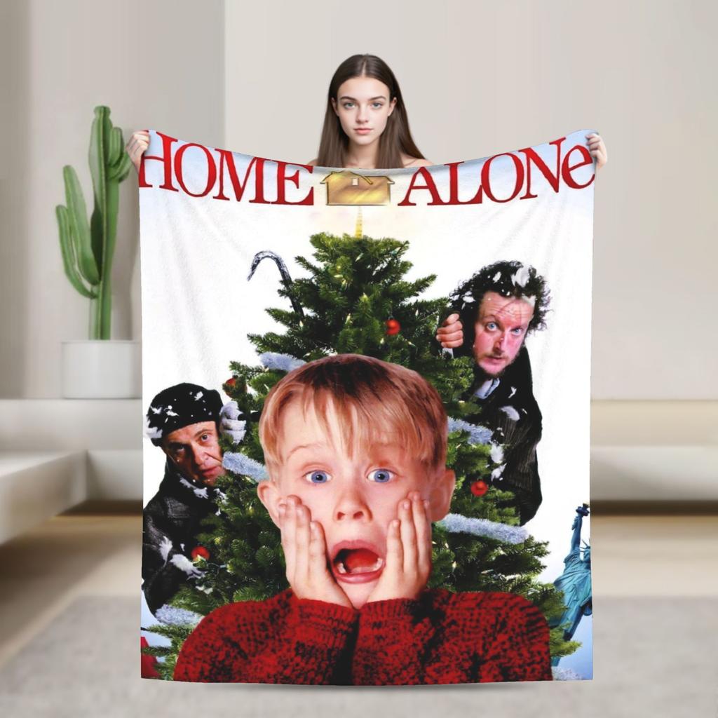 Home Alone Christmas Comedy Film Printed Blanket For Men Women Warm Cozy Fluffy Throw Blankets for Living Room Multi-size