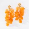 Pinkdudu Fashion 4 Color Acrylic Rose Petal Drop Earrings Romantic Charming Flower Dangle Earring for Women Jewelry PD1246