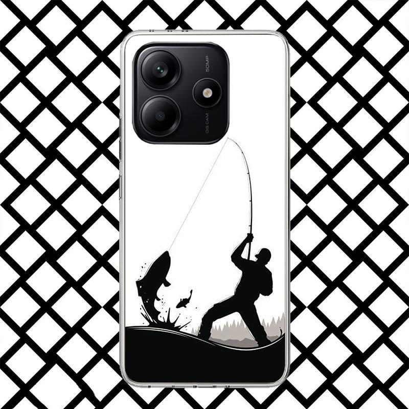 Hunting Fishing Man Phone Case for Xiaomi Redmi Note 15 14 14S 13 12 12S 11 Pro Plus 11E 11T 11S 10S 5G Soft Cover Fundas Redmi