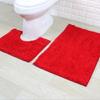 Set aus 2 Badezimmerteppichen Toilettenteppichen Super saugfähige Bodenmatten Europäische Dekoration
