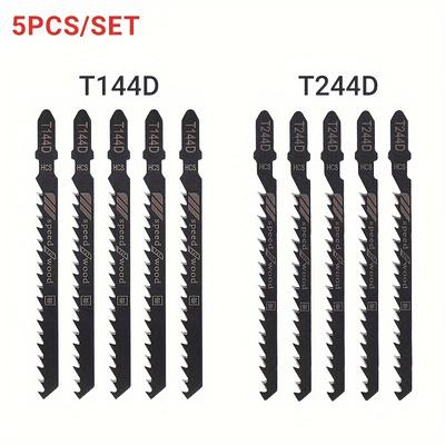 Curved Saw Blade T144D T244D Reciprocating Saw Blade Quick Type Coarse Tooth Woodworking Saw Blade One Card 5 Pieces