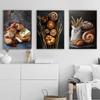 Delicious Assortment of Fresh Bread Posters Freshly Baked Wheat Prints Canvas Painting Wall Art Pictures Home Living Room Decor