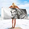 3D Pferde Strandtuch Mikrofaser Schnelltrocknend Badetuch Praktische Dünne Decke Geeignet für Schwimmen Reisen Yoga Camping