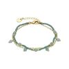 Bracelet - LUXENTER - Aira - Green Crystal - 18 Carat Yellow Gold Finish - 16 Cm + 3 Cm Extension
