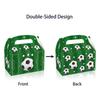 24 Pieces Soccer Treat Box Party Gift Boxes with Handle for Kids Birthday Soccer Party Favor Candy Box
