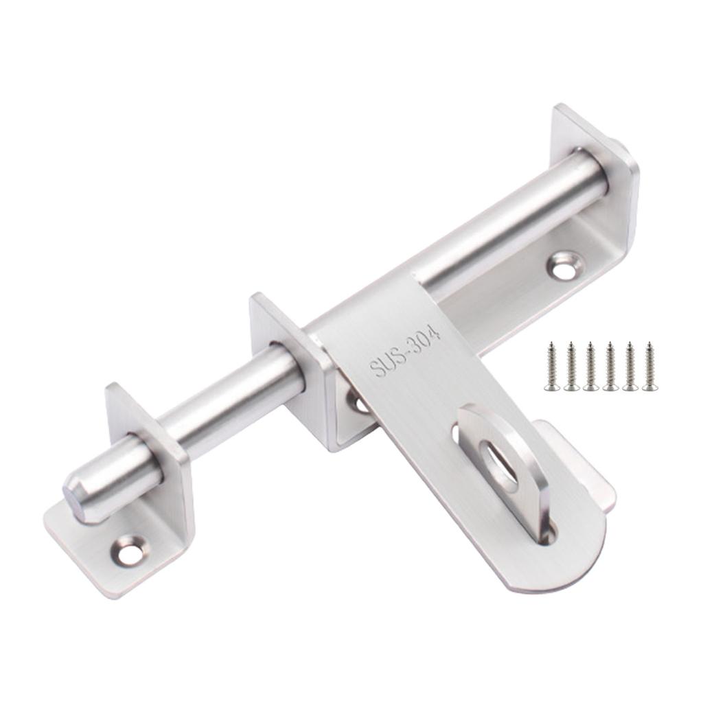 Slide Bolt Latches Thickened Stainless Steel Slide Lock Sliding Bolt Door Lock for Fence/Wood/Barn Door Easy To Install