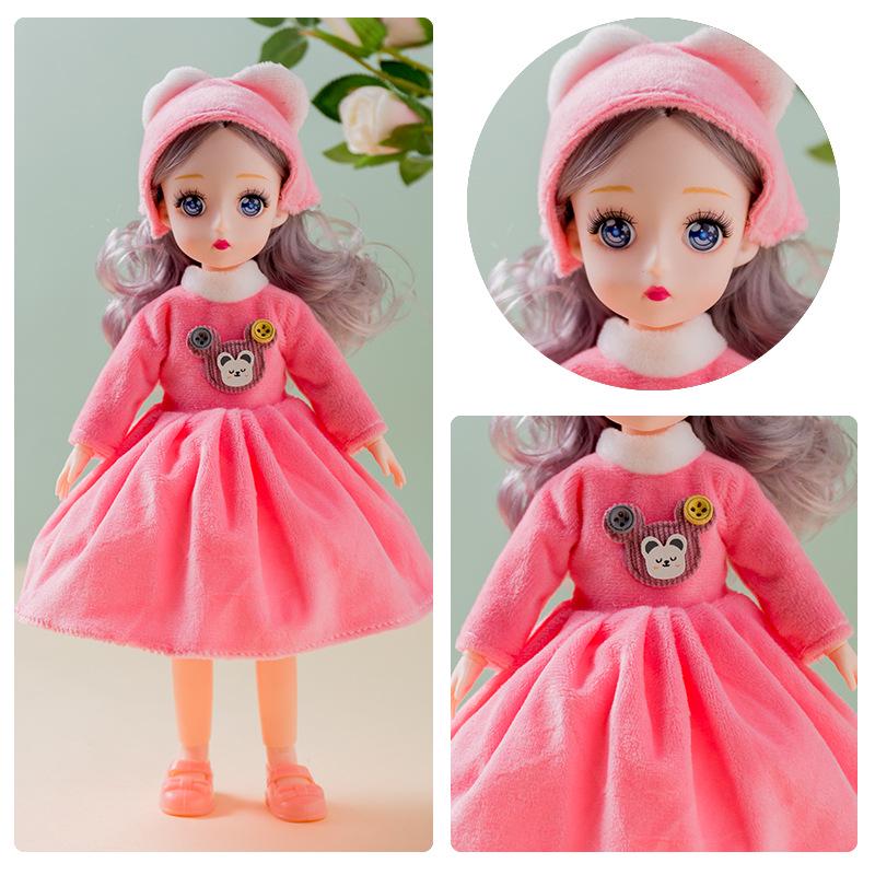 30cm Yitian Barbie Doll Set: BJD Doll with Music, Wedding Dress, and Outfit Changes