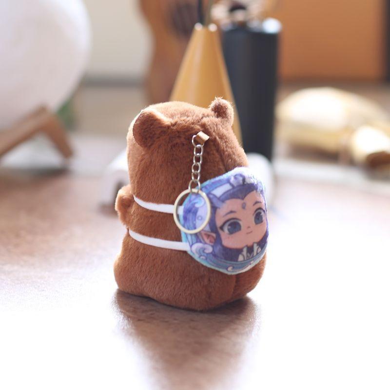 Ao And Nezha Bing Capybara Plush Keychain Pp Cotton Stuffed For Bag Decor