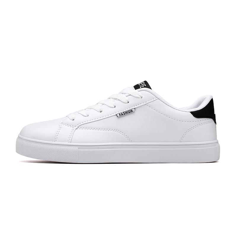 Autumn Spring Men's Casual Leather Sneakers Classic Male Students Daily Walking White Skateboard Shoes
