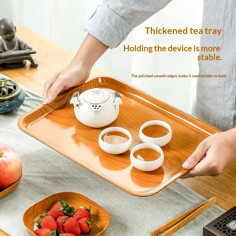 1Set Japanese-Style Plastic Dish Multifunctional Simple Imitation Wood Grain Bone Spitting Dish Household Food Grade Fruit Bowl