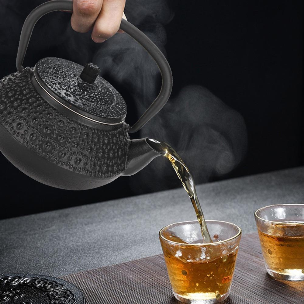 Raindrop Cast Iron Teapot Hammered Texture Japanese Tetsubin Teapot For Restaurant