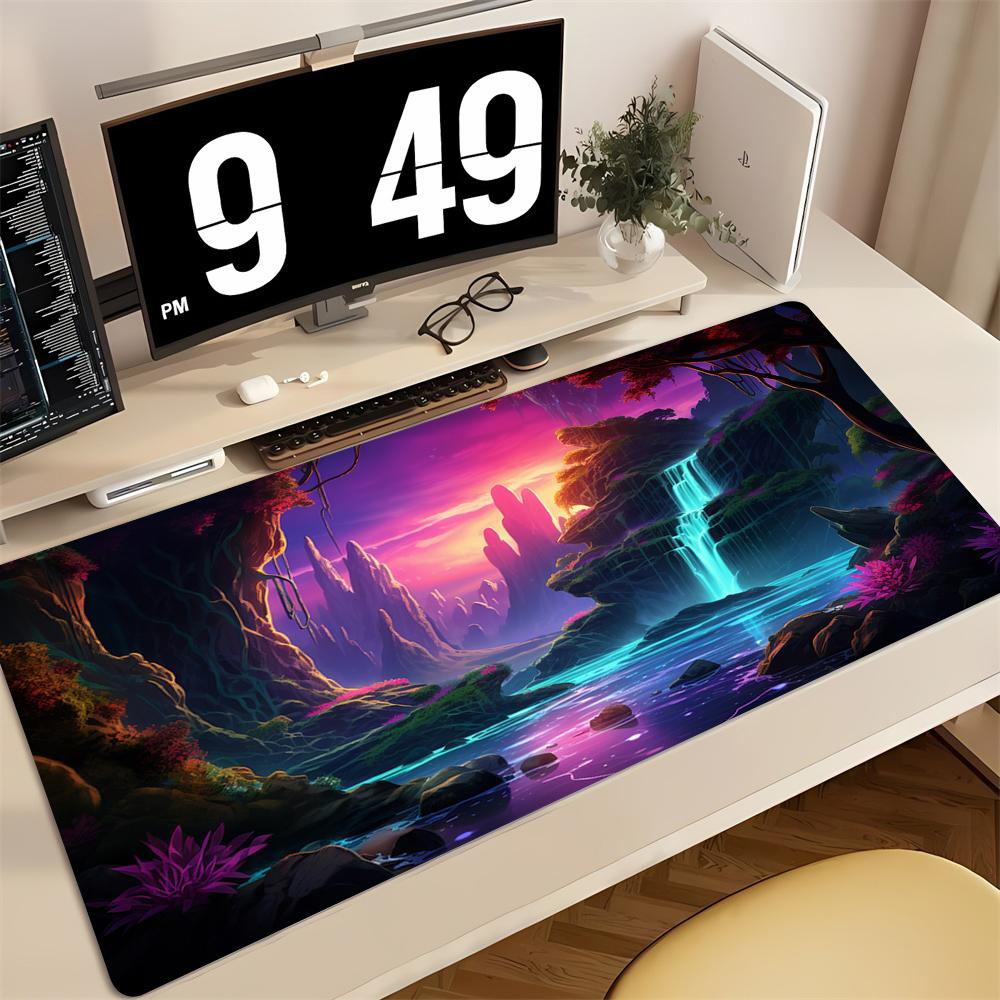 XXL Art Landscapes Mouse Pad Rubber Anti-slip Desk Mat Gamer Pc Accessories Keyboard Gaming Mat Keypad Expansion Mousepad