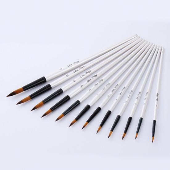 12 pezzi/set pennelli per pittura acrilica, acquerello, olio, kit per artigianato artistico