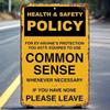 Vintage Sense Policy Metal Sign Wall Art