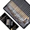 25-Piece Portable Wood Paintbrush Set for Art Studio and Sketching
