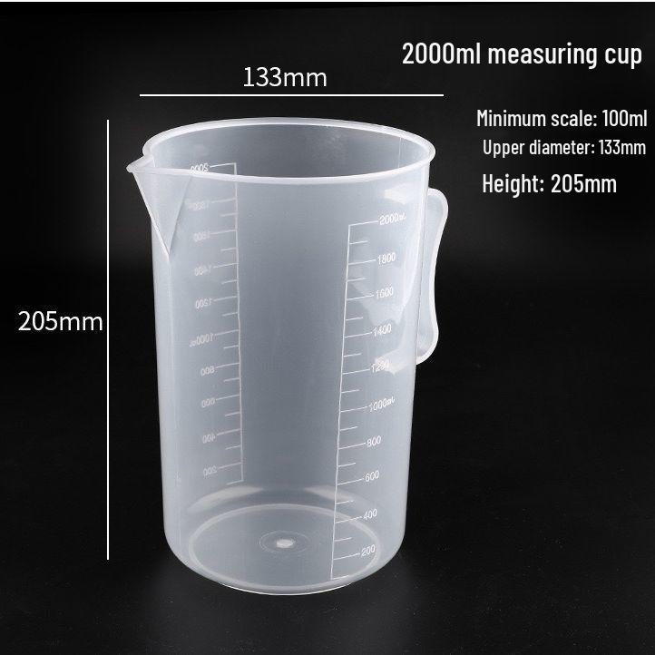 2000ml Food-Grade Plastic Measuring Cylinder for Milk Tea & Baking Default Item