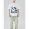 Christmas T-Shirt Black Santa Claus With It's The Season Text And Holiday Decorations For Festive Season