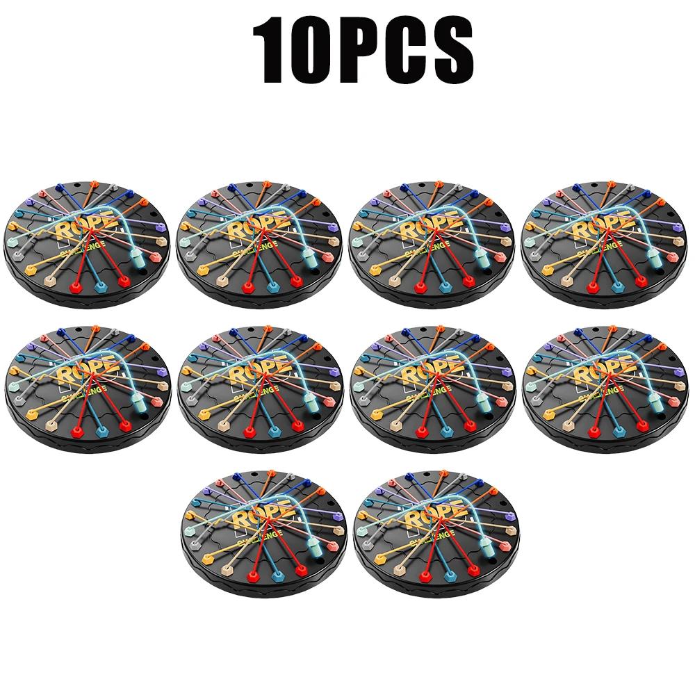 Kid Rope Knots Sensory Social Board Game Logical Thinking Challenge Colore Twisted Connected Line Brain Strategy Fun Table Game