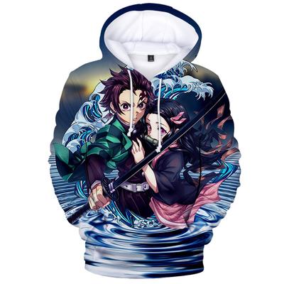 Kimetsu No Yaiba Demon Slayer Ανδρικά και Γυναικεία Φούτερ με 3D Εκτύπωση Casual Παιδικές Κουκούλες για Αγόρια Κορίτσια Πουλόβερ Anime Παλτό
