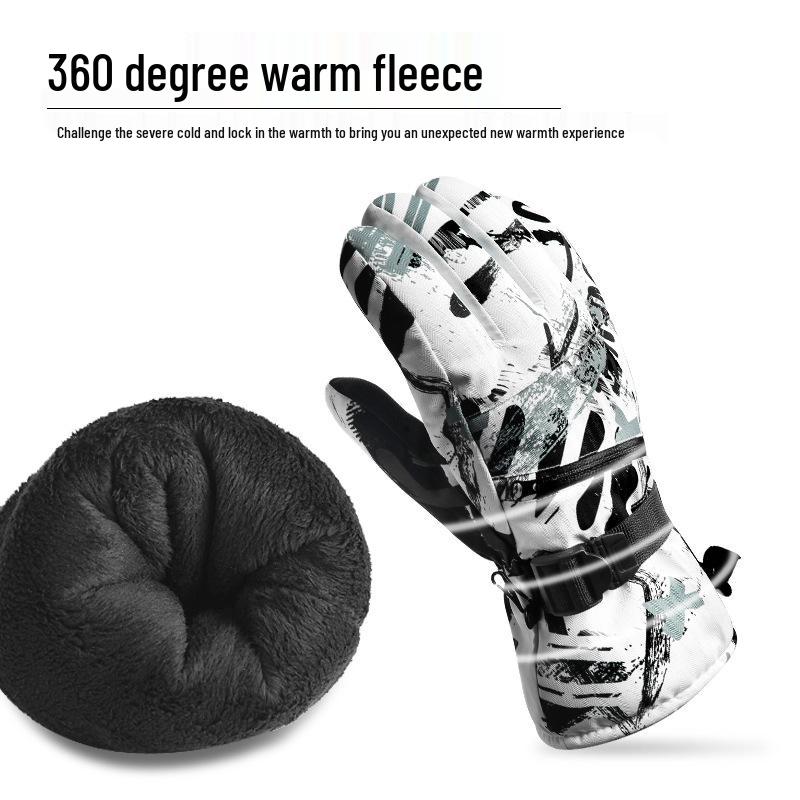 Unisex Winter Ski Gloves: Warm, Touchscreen-Compatible for Outdoor Activities like Mountaineering, Cycling, and Motorcycling