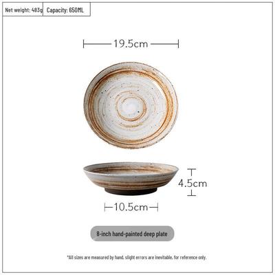 Wutuo Hand-painted Rough Pottery Dinnerware