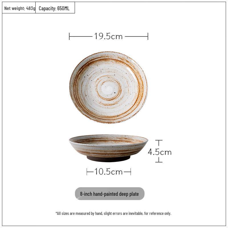 Вутуо Расписанная вручную грубая керамическая посуда