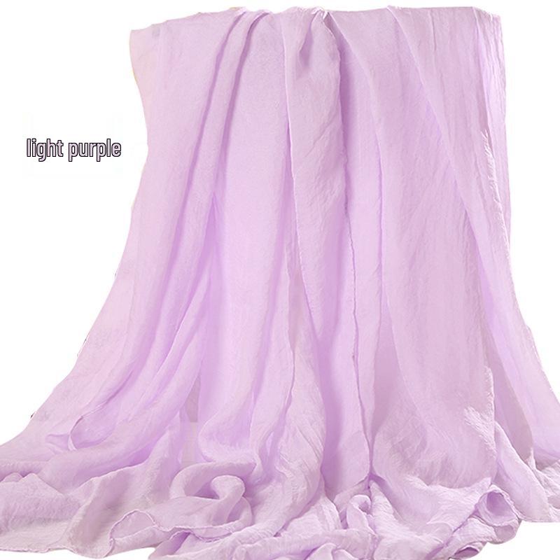 Versatile Summer Red Silk Scarf: Multifunctional Imitation Silk Shawl, Sunscreen Beach Towel, Dancing Gauze Scarf for Women