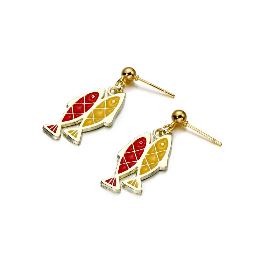 10pcs/bag Mixed Shape Fish Poker Pendants Enamel Metal Necklace Bracelet Connector For DIY Jewelry Making Supplies Accessories