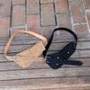 Riñonera Coreana, Riñonera Retro de Gamuza Marrón con Correa Ajustable y Bolsillos, Bolso de Falda Y2k para Chicas, Riñonera Vintage para Mujer con Correa Ancha