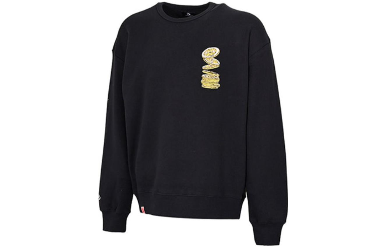 Converse CNY Sweatshirts Men s Black Lapel Moderate Other 10025505-A03 XL