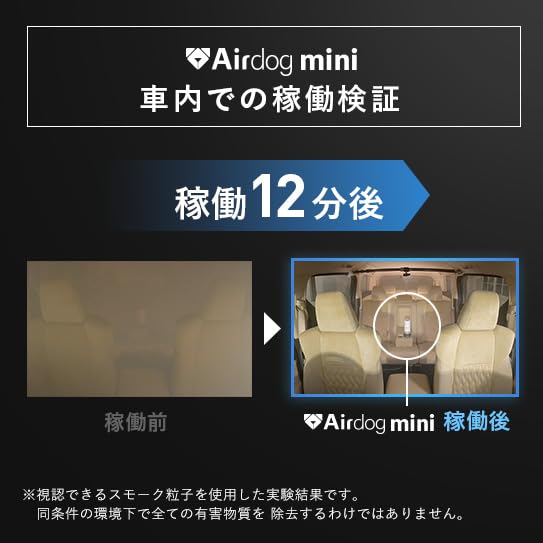 Airdog mini portable white mini portable Air purifier small car plastic bottle size TPA filter portable authorized sole agent in Japan is Two [Airdog