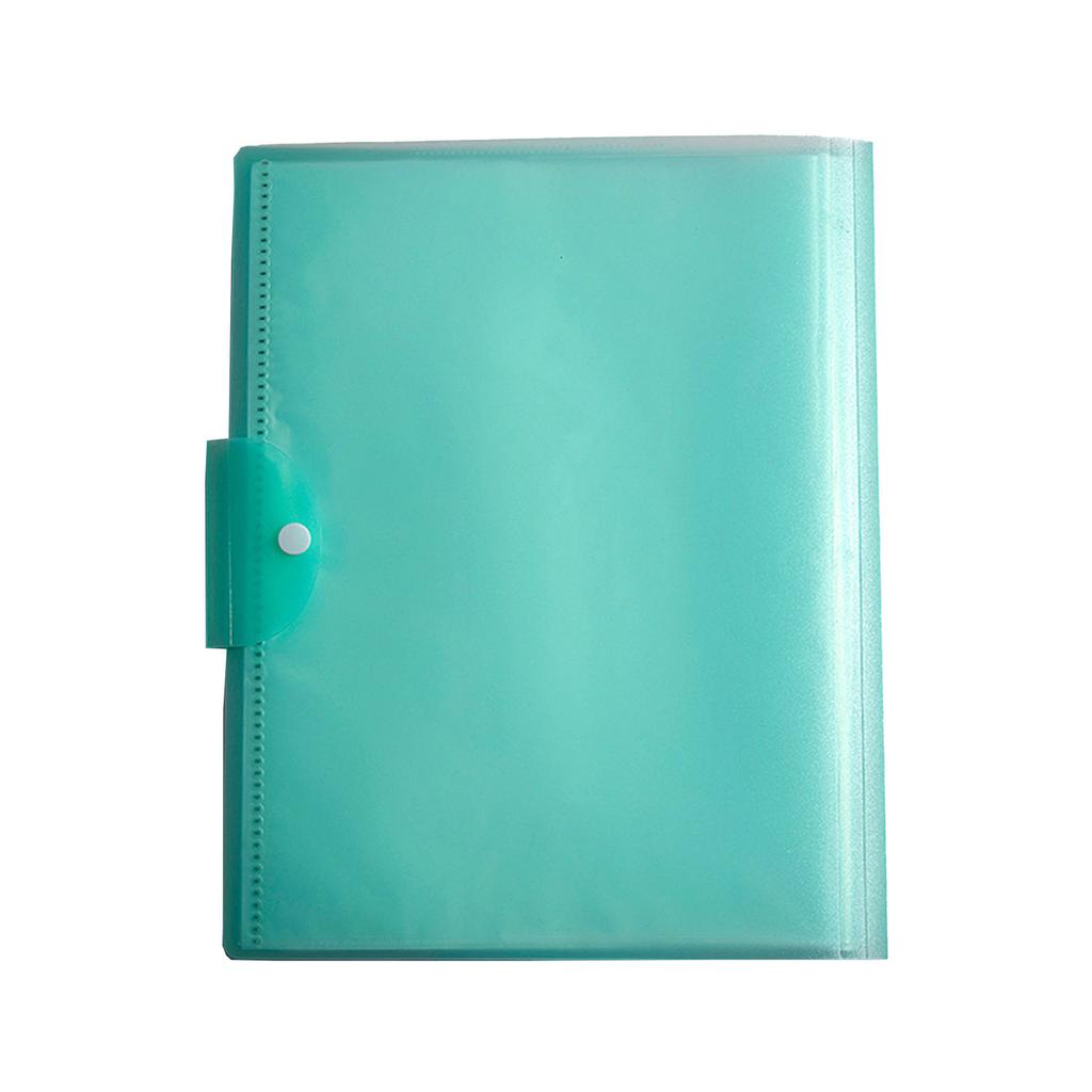 File Folder A3 Size Multi Pockets PP Clear Round Edge Document Organizer with Buckle Lock for