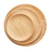 1Pc Round Wooden Plate Snack Dessert Plate Serving Tray Cake Fruit Dishes Food Plate Appetizer Tray Wooden Utensils Tableware