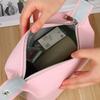Modische Kosmetiktasche mit großem Fassungsvermögen Tragbare Hand-Kulturbeutel Leinwand Make-up-Organizer Reise