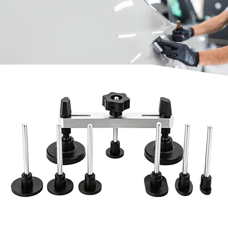 Professional Auto Body Dents Repair Tool Set with Aluminum Puller Bridge and Multiple Pulling Heads for Basic Vehicle Repair Tasks