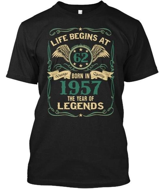 Life Begins At 62 1957 Vintage Born In The TTshirt Made in the USA Size S to 5XL 3XL