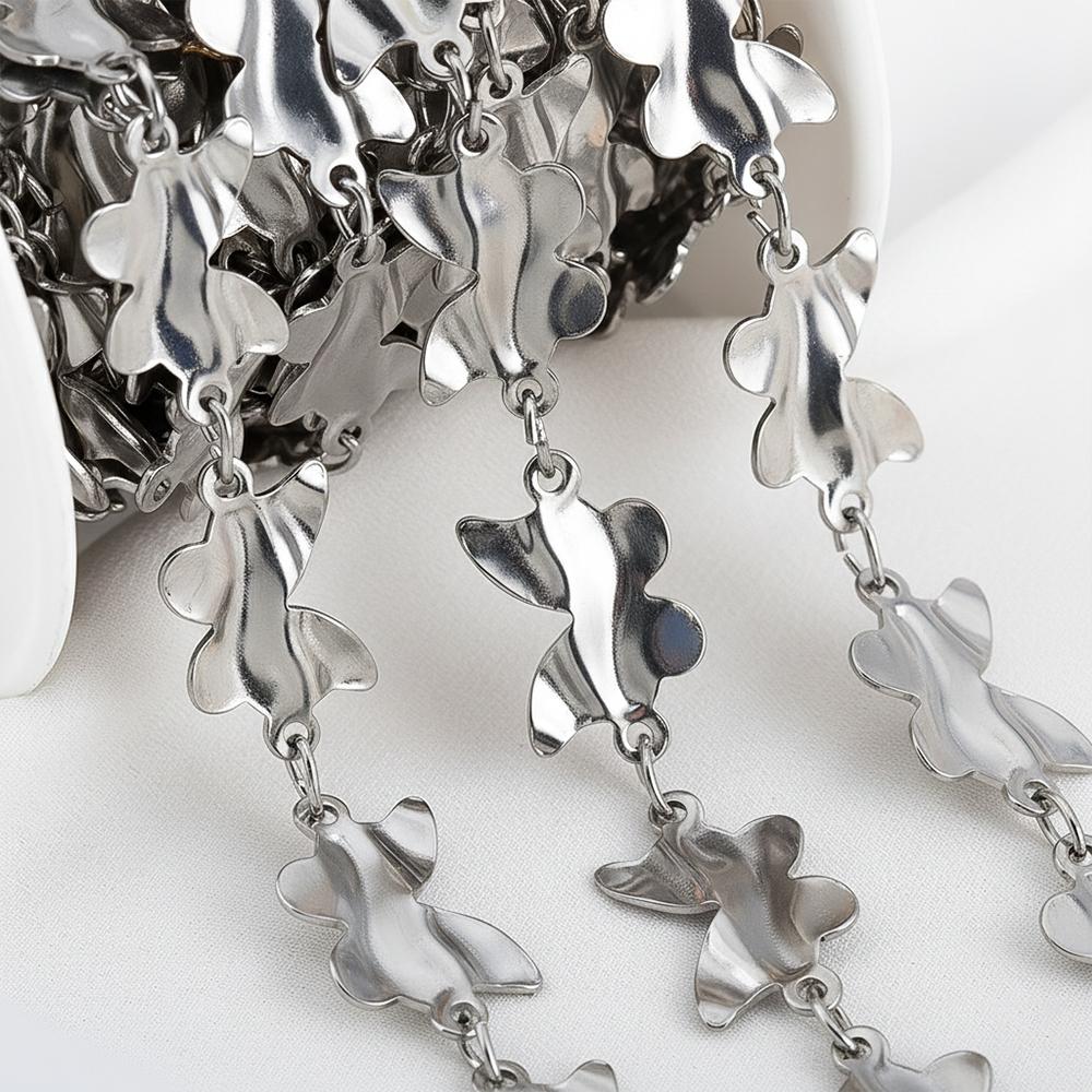 

1Meter Stainless Steel 12x20mm Butterflies Chains for Jewelry Making Link Chain DIY Party Necklaces Bracelet Component Wholesale 1meter