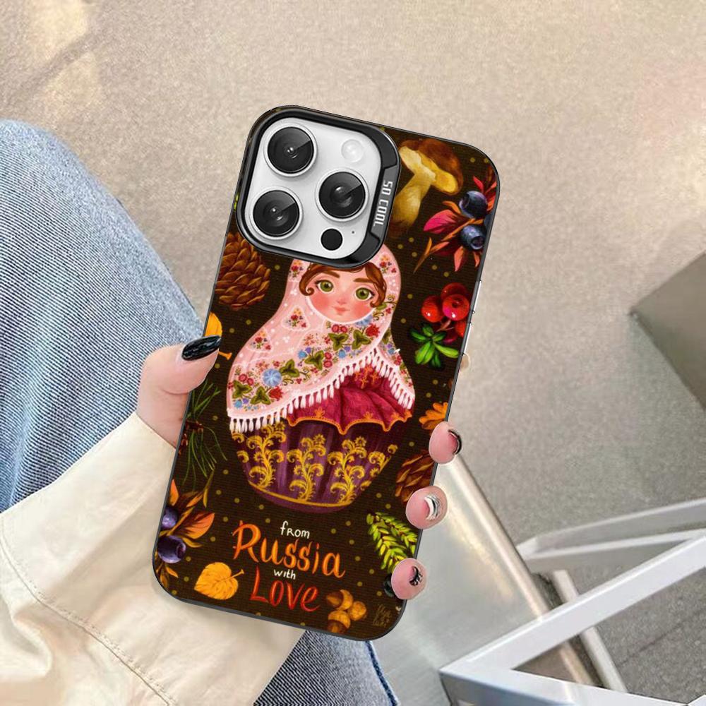 

Russian Dolls Matryoshka Cute Phone Case For IPhone 16 15 14 13 12 11 Pro Max X XR XSMAX 8 7 Plus Matte Shockproof Back Cover iPhone 12 mini