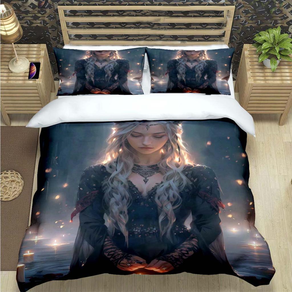 Game Sexy Cartoon Night Elf  Print Bedding Set Duvet Cover Comforter Bed  Youth Kids Girl Boys Luxury  Birthday Gift